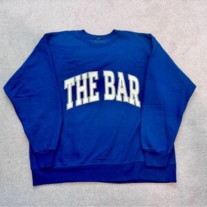 💥💥Price Firm💥💥 NWT The Bar Inside Out Varsity Navy Blue Sweatshirt size XL